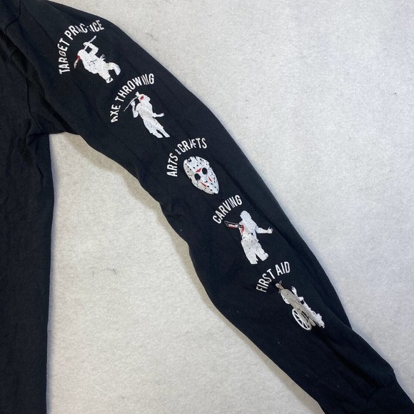 Camp Crystal Lake Jason Vorhees Tee Thrifted Vintage Style Size M - Picture 7 of 10